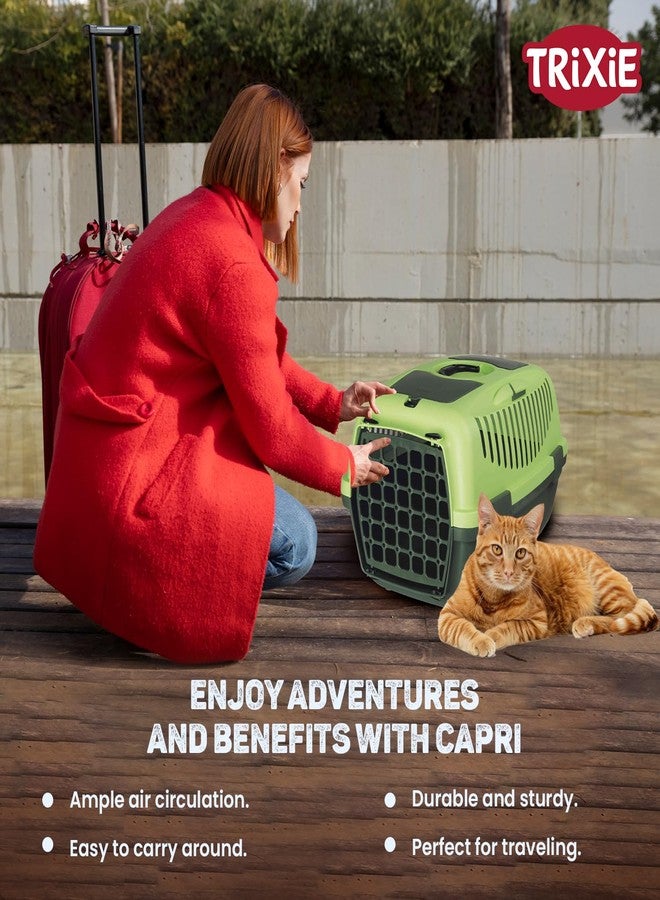 Trixie: - Capri 2 Pet Carrier | Made with Biodegradable Plastic, Perfect for Cats, Dogs, Rabbits and Other Small Animals | Can Hold Upto 8 Kg - 22 x 15 x 13 inch, Apple Green - Image 5